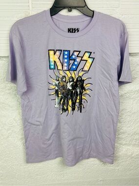 NWOT KISS Graphic Band Tee in Light Lavender size XL